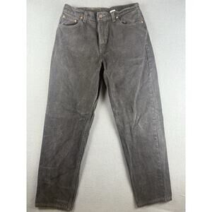 Vintage LEVIS 560 Loose Fit Straight Wide Leg Jeans Womens 12 32x32 Faded Black